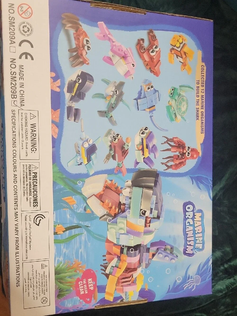Marine Organism Building Block Playset - Pink & Multicolor